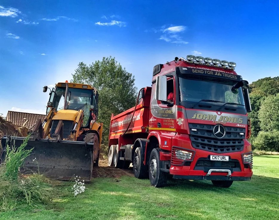 8 wheel tipper lorry used for site clearance and muck away